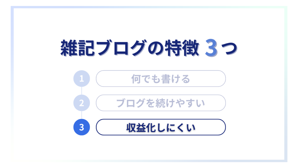 雑記ブログの特徴③収益化しにくい